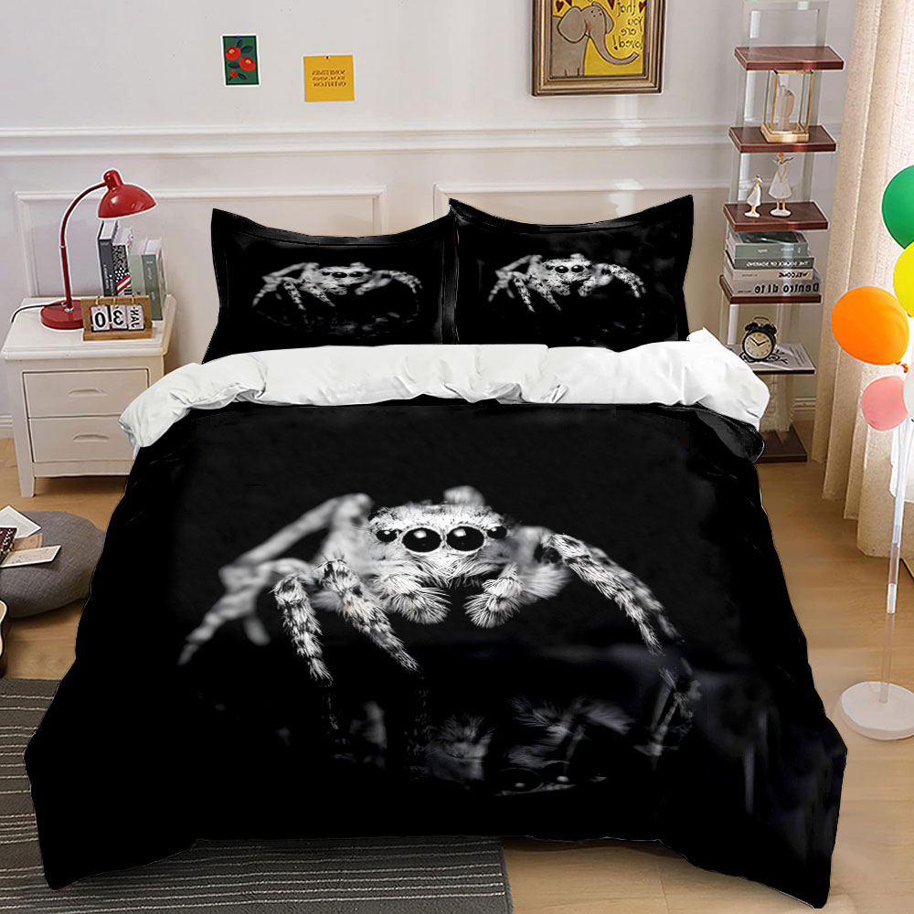 ชุดปลอกผ้านวมลายแมงมุมกระโดด ส - Duvet Cover Sets With Zipper บทวิจารณ์และราคา