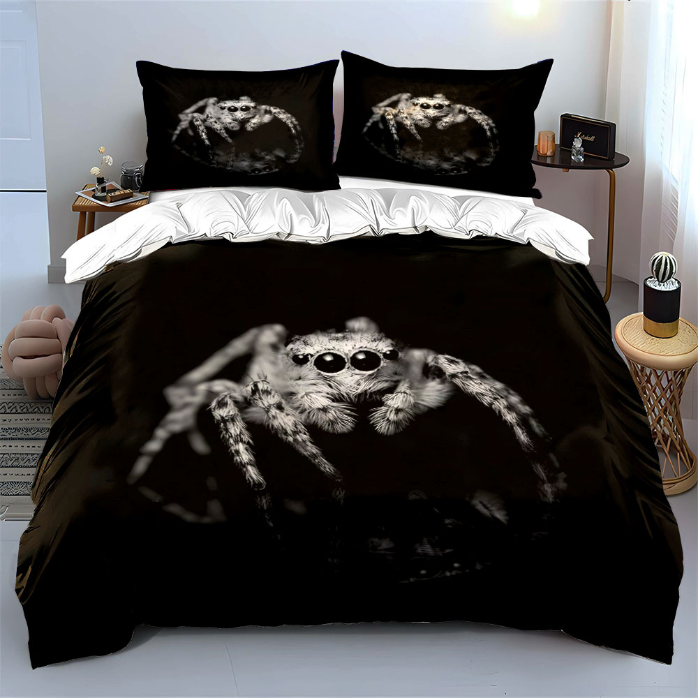 ชุดปลอกผ้านวมลายแมงมุมกระโดด ส - Duvet Cover Sets With Zipper บทวิจารณ์และราคา